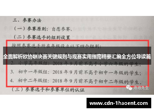 全面解析欧协联决赛关键规则与观赛实用指南精要汇编全方位导读篇